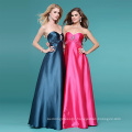 Elegant A-line Sweetheart Neckline Strapless Floor-length Satin Beading Evening Dress